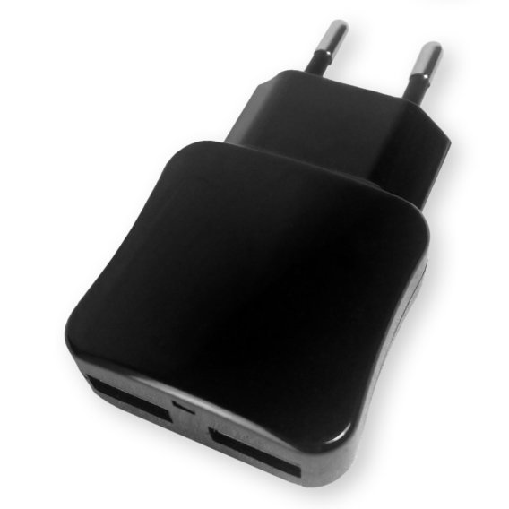 Зарядное устройство Global USB Wall Charger 2xUSB 2.1A Black (MSH-TR-067)