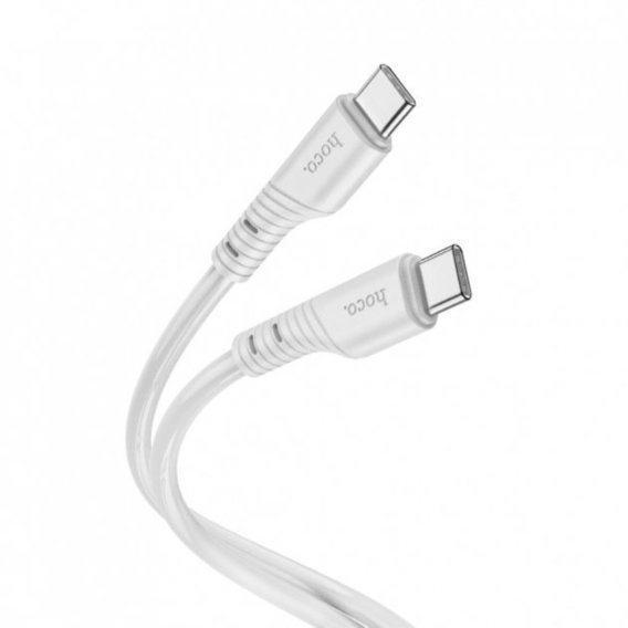 Кабель Hoco USB-C to USB-C X97 Crystal 3A 60W 1m Light Gray