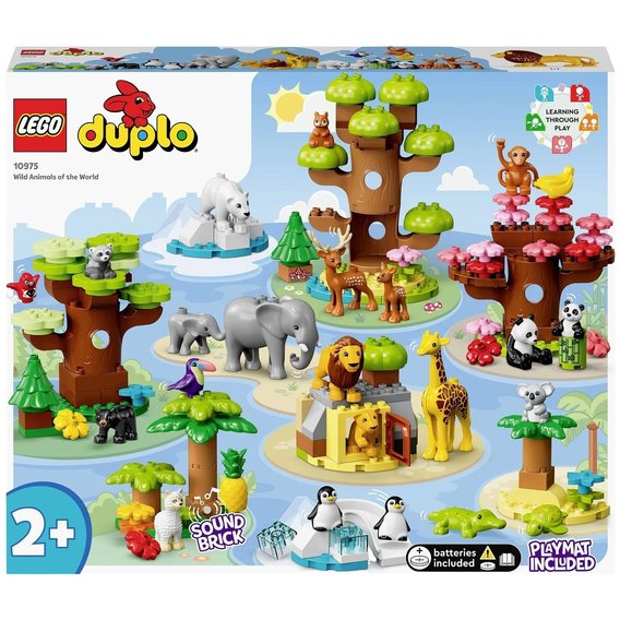 Конструктор LEGO DUPLO Town Дикие животные мира 140 деталей (10975)