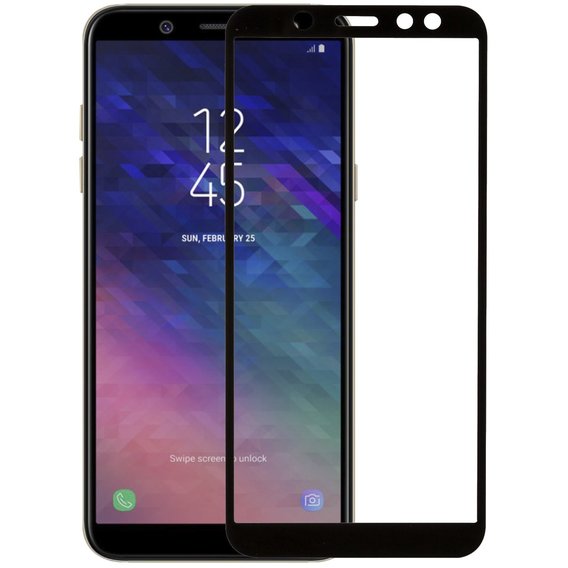Аксессуар для смартфона MakeFuture Tempered Glass Full Cover Glue Black (MGFCFG-SA618B) for Samsung A600 Galaxy A6 2018