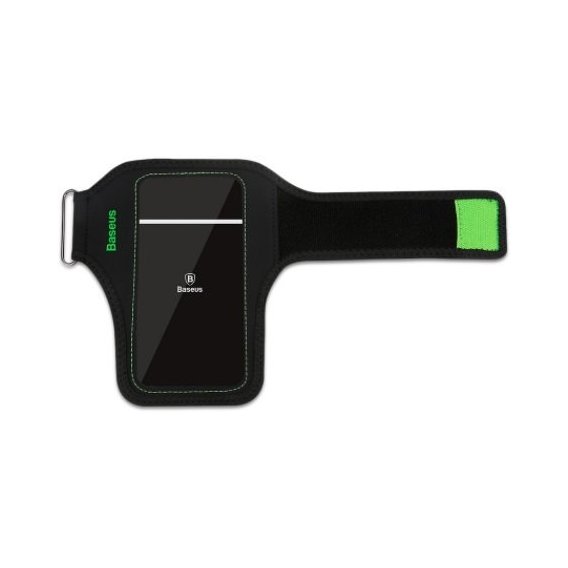 Аксесуар для смартфона Baseus Sports Armband Flexible Black/Green 5″ (CWYD-A06)