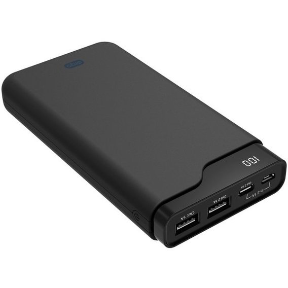 Внешний аккумулятор Ergo Power Bank USB-C 12000mAh Rubber Black (LI-U6)