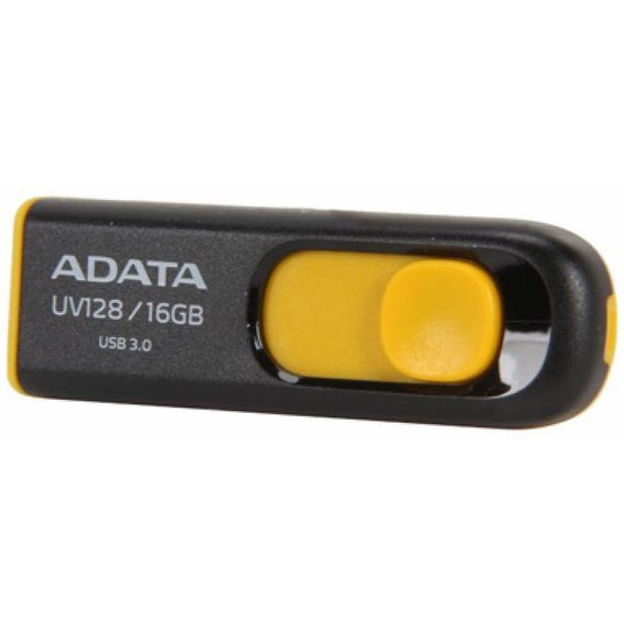 USB-флешка ADATA 16GB UV128 USB 3.0 Black/Yellow (AUV128-16G-RBY)