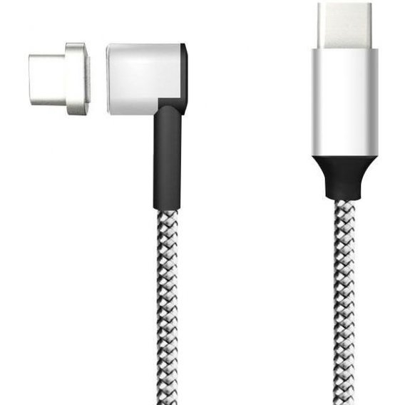 Кабель XOKO USB Cable to Cable USB-C Magnet 87W 2m Silver/Black (SC-600a)