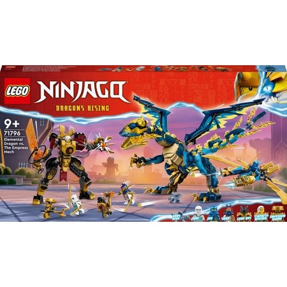 Конструктор LEGO NINJAGO Дракон стихій проти робота Владичиці 1038 деталей (71796)