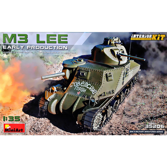 Танк MINIART M3 Lee, раннього випуску з інтер'єром
