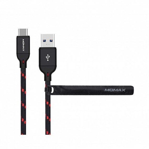 Кабель Momax USB Cable to USB-C 1m Black (DTA8D)