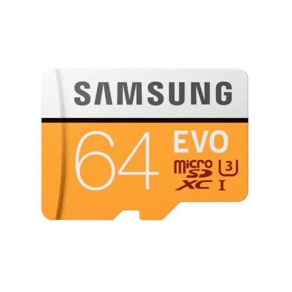 Карта памяти Samsung 64GB microSDXC Class 10 UHS-I U3 Evo Plus + adapter (MB-MP64GA/APC)