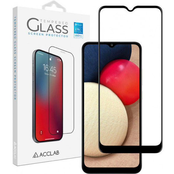 Аксессуар для смартфона ACCLAB Tempered Glass Full Glue Black for Samsung A025 Galaxy A02s