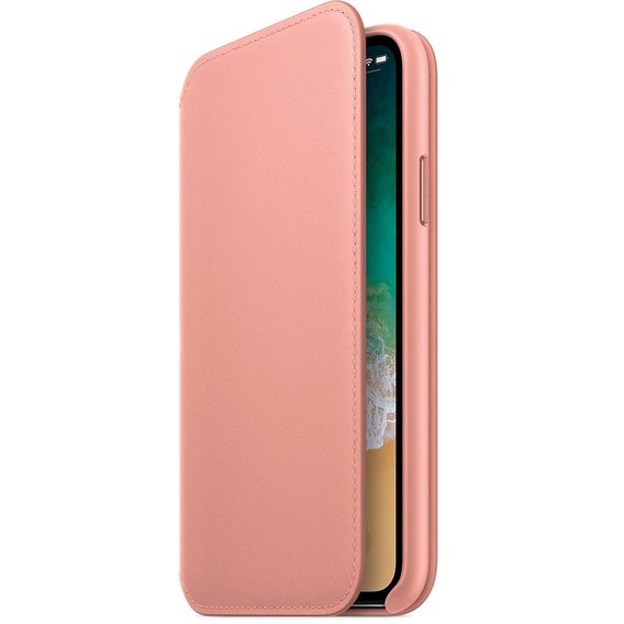 Аксессуар для iPhone Apple Leather Folio Case Soft Pink (MRGF2) for iPhone X