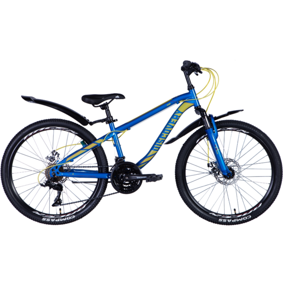 Велосипед 24" Discovery FLINT AM DD 2024 синий (OPS-DIS-24-329)