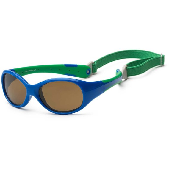 Детские солнцезащитные очки Koolsun зеленые серия Flex (Размер 3+) (KS-FLRS003)
