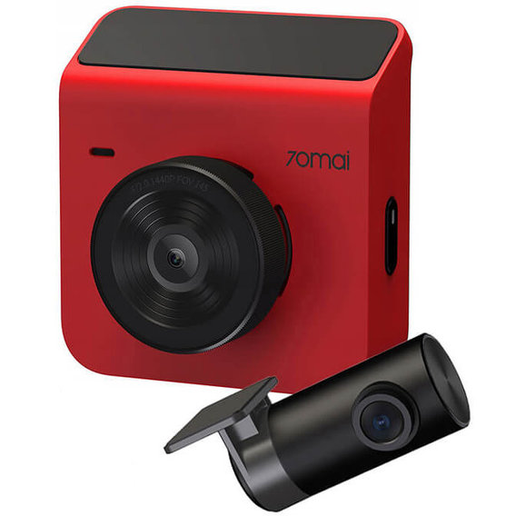 Автомобильный видеорегистратор Xiaomi 70mai Dash Cam A400 Red+Rear Cam RC09 Set