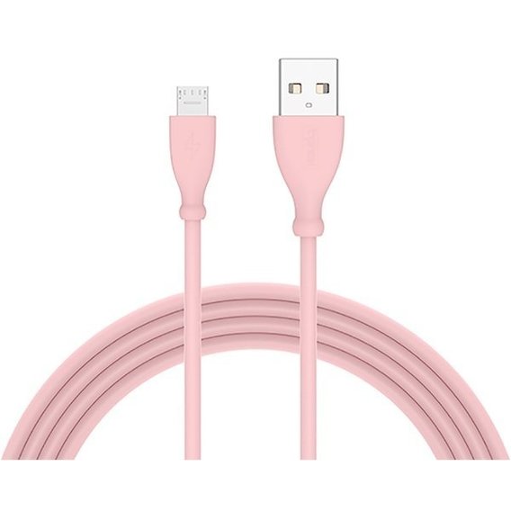 Кабель T-PHOX USB Cable to microUSB Kitty 1m Pink (T-M817 Pink)