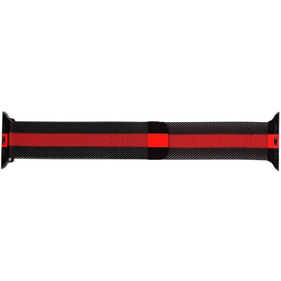 Аксессуар для Watch Armorstandart Milanese Loop Band Black/Red (ARM54392) for Apple Watch 38/40/41mm