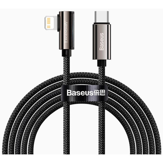 Кабель Baseus Cable USB-C to Lightning Legend Elbow 20W 1m Black (CATLCS-01)