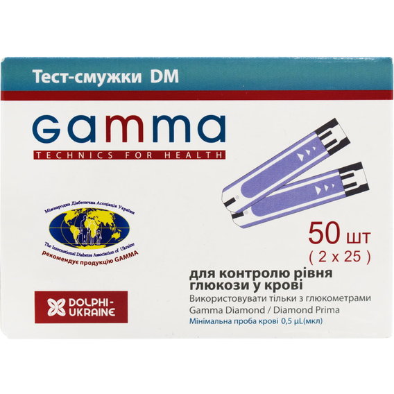 Аксессуар для глюкометра Тест-полоски GAMMA DM (50 шт.)