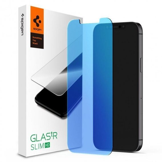 Аксессуар для iPhone Spigen Tempered Glass Protector Glas.tR Antiblue HD (AGL01470) for iPhone 12 Pro Max