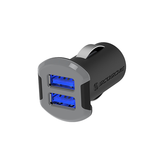 Зарядное устройство Scosche USB Car Charger reVOLT 2xUSB 12W 2.4A Gray (USBC242MSG)