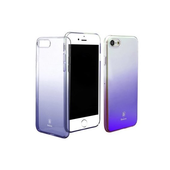 Аксессуар для iPhone Baseus Glaze Case Black Purple (WIAPIPH7-GC01) for iPhone SE 2020/iPhone 8/iPhone 7