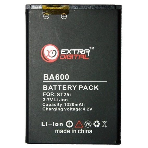 Аккумулятор ExtraDigital 1320mAh (BMS6344) for Sony Ericsson BA600