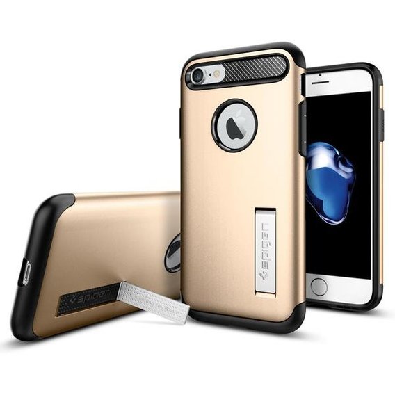 Аксессуар для iPhone Spigen Slim Armor Champagne Gold (Spigen-042CS20302) for iPhone SE 2020/iPhone 8/iPhone 7