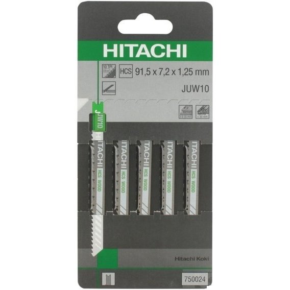 Набор лобзиковых пилок Hitachi JUW10, 5 шт.