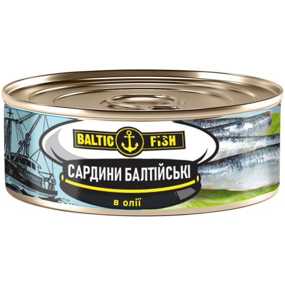 Сардины Baltic Fish Балтийские в масле 230 г (4751017406038)