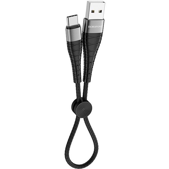 Кабель Borofone USB Cable to Lightning Munificent 0.25m Black (BX32)