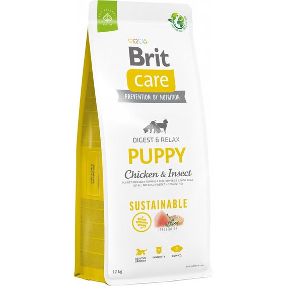 Сухой корм Brit Care Dog Sustainable Puppy для щенков 12кг (8595602558629)