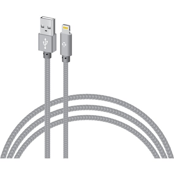 Кабель Intaleo USB Cable to Lightning 2m Grey (CBGNYL2)