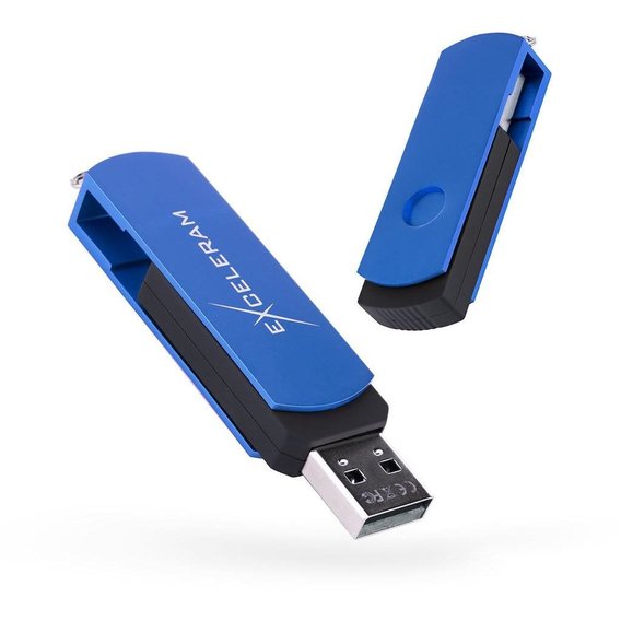USB-флешка eXceleram 64GB P2 Series USB 2.0 Blue/Black (EXP2U2BLB64)
