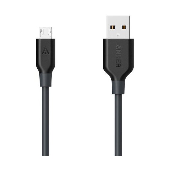 Кабель ANKER USB Cable to microUSB Powerline V3 1.8m Space Grey (A8133H11)