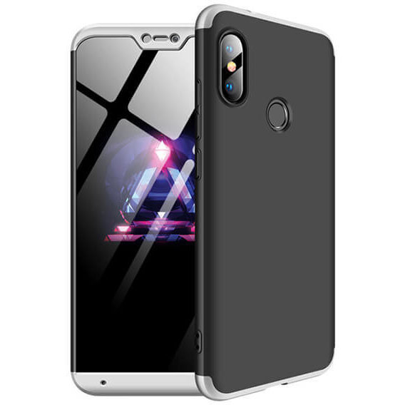 Аксессуар для смартфона LikGus Case 360° Black/Silver for Xiaomi Redmi 6 Pro / Mi A2 Lite