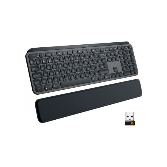 Клавиатура Logitech MX Keys Plus Advanced Wireless Illuminated Keyboard with Palm Rest Graphite (920-009416)