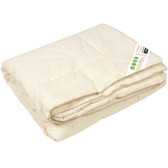 Одеяло Sonex Bamboo Облегченное 140х205 см кремовое с бежевой окантовкой (SO102158)