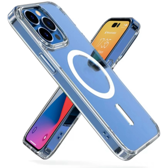 Аксессуар для iPhone Mutural TPU+PC Case Jingtou MagSafe Transparent for iPhone 14 Pro Max