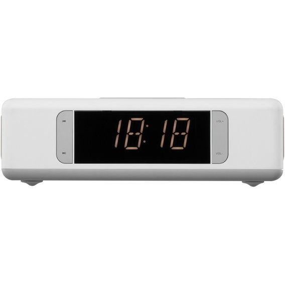 Акустика 2E SmartClock Wireless Charging, Alarm Clock, Bluetooth, FM, USB, AUX White (2E-AS01QIWT)