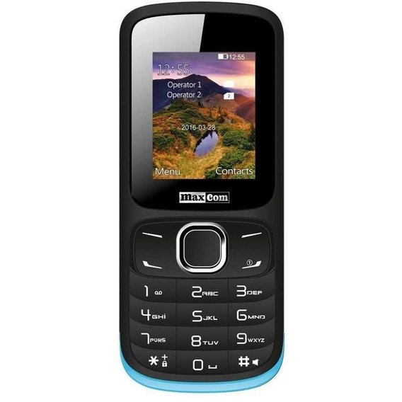 Мобильный телефон Maxcom MM128 Black-Blue (UA UCRF)