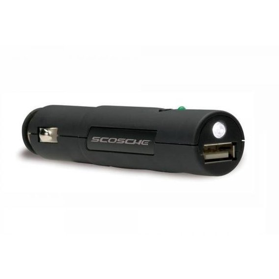 Зарядное устройство Scosche USB Car Charger glowPLUG 1xUSB 5W 1A Black (USB12VFLF)