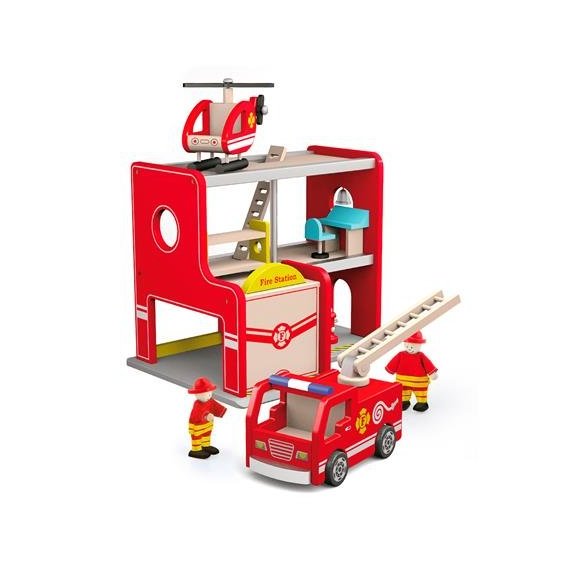 Деревянный игровой набор Viga Toys Пожарная станция (50828)