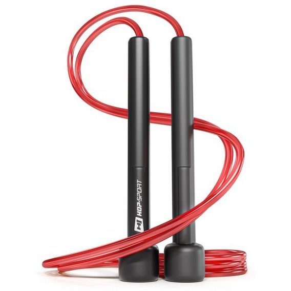 Скакалка Hop-Sport Crossfit NEW с пластиковыми ручками HS-P025JR red