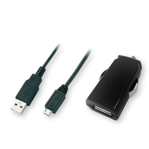 Зарядное устройство Global USB Car Charger 2.1A Black with microUSB Cable (MSH-SC-031)