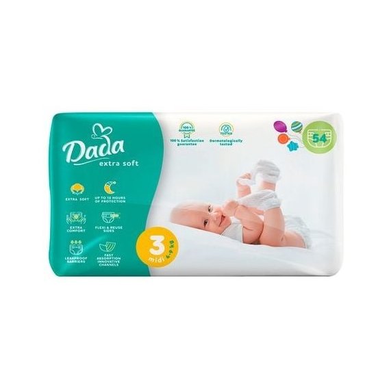 Подгузники детские Dada Extra Soft 3 (4-9 кг) 54 шт Midi