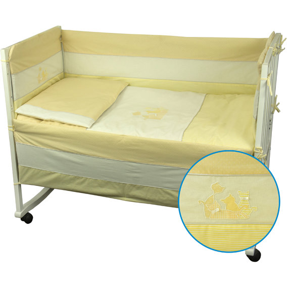 Набор для детской кроватки Руно "Котятки" 60x120 (977К Жовтий)