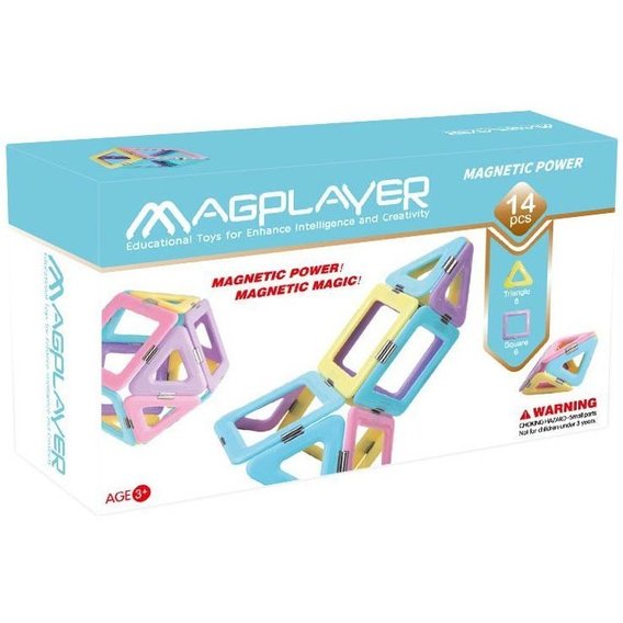 Конструктор Magplayer магнитный набор 14 эл. (MPH2-14)