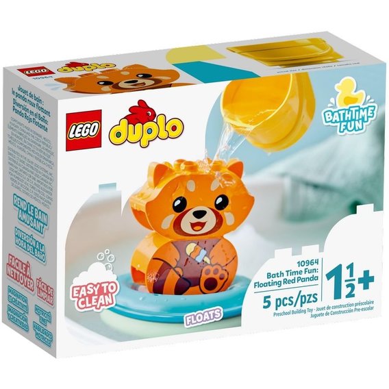 Конструктор LEGO DUPLO Веселое купание: Плавающая красная панда (10964)