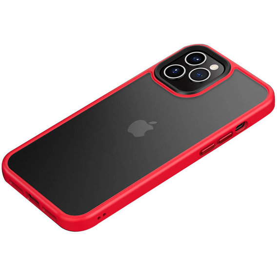 Аксессуар для iPhone Mobile Case TPU+PC Metal Buttons Red for iPhone 12/iPhone 12 Pro