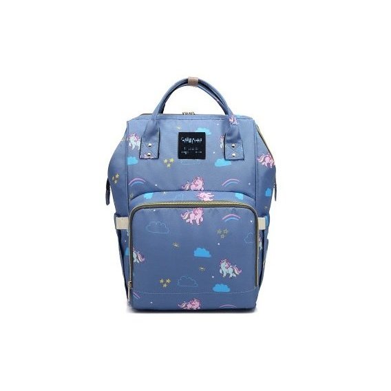 Рюкзак-сумка органайзер Cybee Baby-Mo для мам пони на синем