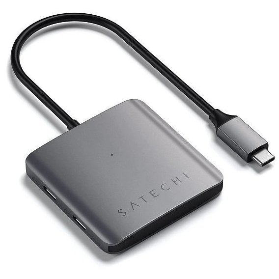 Адаптер Satechi Aluminum Adapter USB-C to 4xUSB-C Space Gray (ST-UC4PHM)